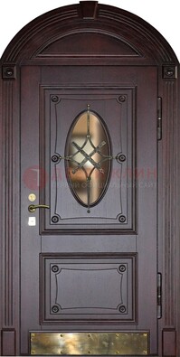 Арочная металлическая дверь с виноритом ДА-38 в Красногорске