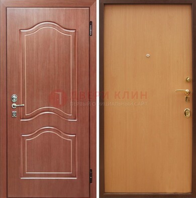Входная дверь отделанная МДФ и ламинатом внутри ДМ-159 в Красногорске