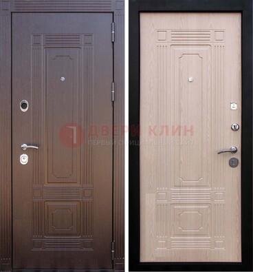 Коричневая входная дверь с МДФ ДМ-173 для кирпичного дома в Красногорске