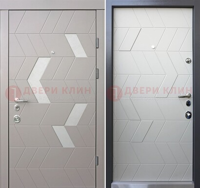 Темная металлическая дверь со светлой МДФ внутри ДМ-203 в Севастополе