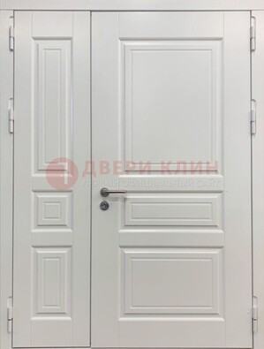 Полуторная светлая металлическая дверь с МДФ ДМ-336 в Красногорске
