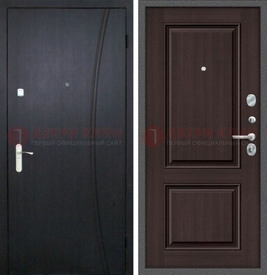 Темная стальная дверь с МДФ панелями ДМ-362 в Красногорске