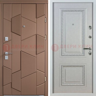 Квартирная стальная дверь с разными панелями МДФ ДМ-496 в Красногорске