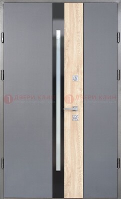 Полуторная металлическая дверь с МДФ ДМ-503 в Красногорске