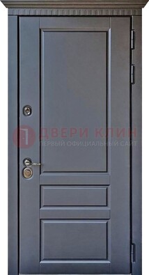 Тёмная входная дверь для коттеджа с МДФ ДМ-528 в Красногорске
