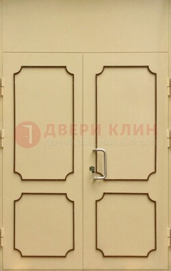 Светлая двухстворчатая дверь для загородного дома с МДФ ДМ-534 в Красногорске