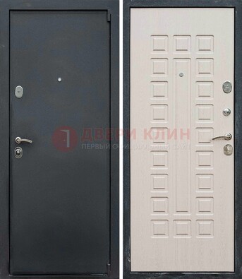 Черная металлическая дверь с порошковым покрытием ДП-101 в Красногорске