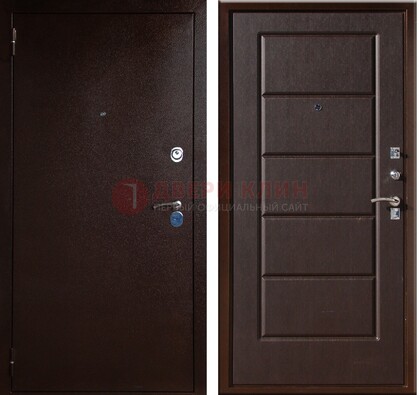 Темная входная дверь с порошковым окрасом ДП-113 в Красногорске