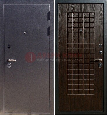 Серая металлическая дверь с порошковым напылением ДП-153 в Красногорске