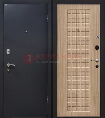 Черная металлическая дверь с порошковым покрытием ДП-157 в Красногорске
