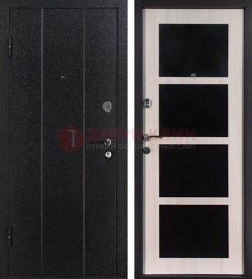 Черная металлическая дверь с порошковым напылением ДП-176 в Красногорске