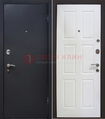 Черная металлическая дверь с порошковым покрытием ДП-193 в Красногорске