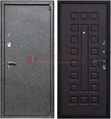 Черная стальная дверь с порошковым покрытием ДП-196 в Красногорске