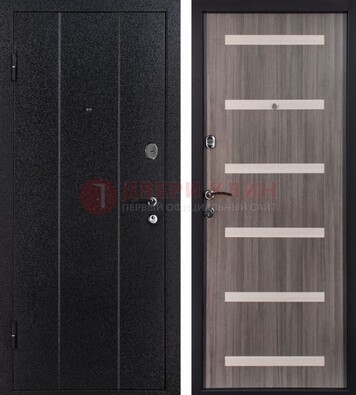 Черная стальная дверь с порошковым окрасом ДП-199 в Красногорске