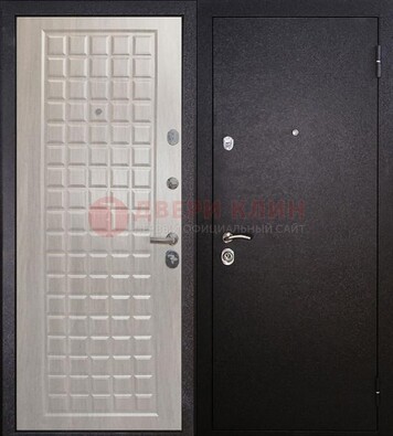 Черная входная дверь с порошковым покрытием ДП-206 в Красногорске