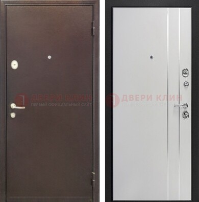 Входная дверь с порошковым покрытием с МДФ с молдингами ДП-232 в Красногорске