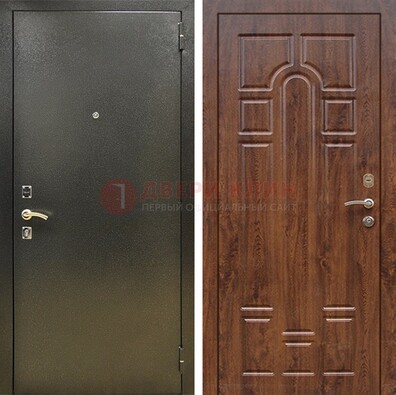 Металлическая дверь Темное серебро с порошковым покрытием и МДФ ДП-271 в Красногорске