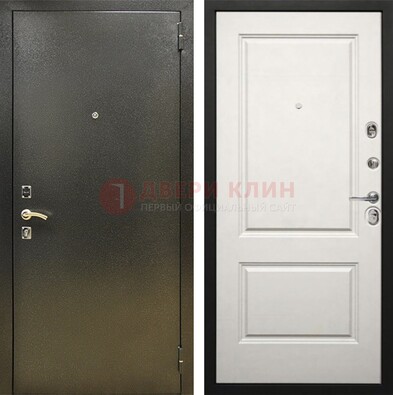 Металлическая темная дверь с порошковым напылением и классической МДФ ДП-298 в Красногорске
