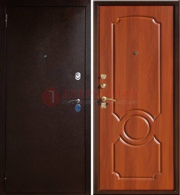 Темная железная дверь с порошковым напылением ДП-46 в Красногорске