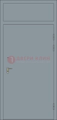 Серая техническая дверь ДПП-16 в Красногорске