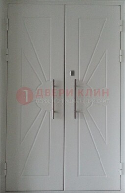 Парадная двухстворчатая дверь с фрезерованным МДФ ДПР-14 в Красногорске
