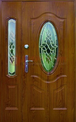 Парадная дверь со стеклянными вставками ДПР-73 для дома в Красногорске