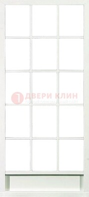 Железная решетчатая дверь в белом цвете ДР-10 в Красногорске