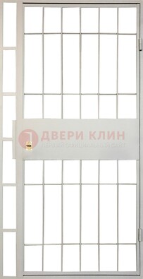 Железная решетчатая дверь в белом цвете ДР-19 в Красногорске