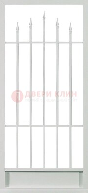 Светлая стальная решетчатая дверь с пиками ДР-21 в Красногорске