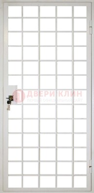 Белая металлическая решетчатая дверь ДР-2 в Красногорске