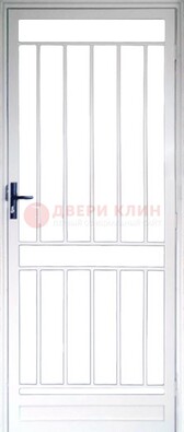 Железная решетчатая дверь белая ДР-32 в Красногорске