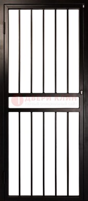 Темная стальная решетчатая дверь для дома ДР-45 в Красногорске