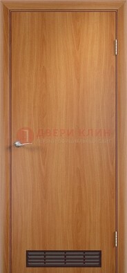 Светлая техническая дверь с вентиляционной решеткой ДТ-1 в Красногорске