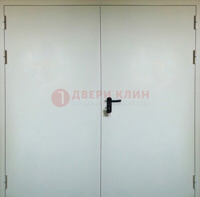 Белая металлическая противопожарная дверь ДТ-8 в Красногорске