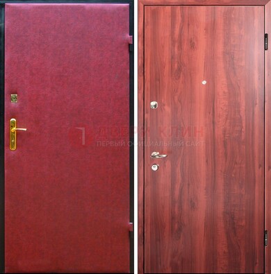 Красная входная дверь с винилискожей ДВ-30 в Краснодаре