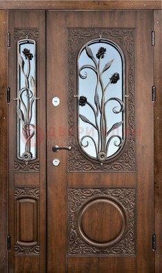 Железная дверь с виноритом и ковкой ДВТ-180 в Красногорске