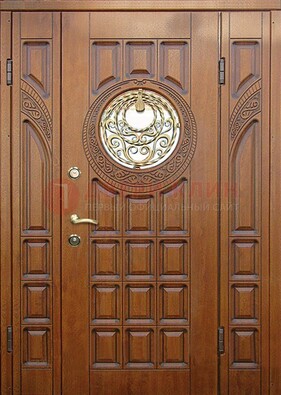 Металлическая филенчатая дверь с виноритом ДВТ-191 в Красногорске