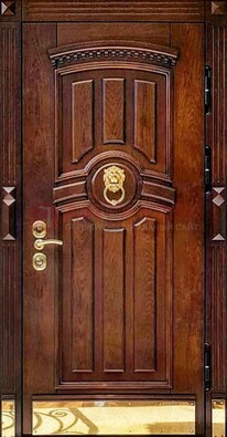 Входная дверь с виноритом в коричневом цвете ДВТ-236 в Красногорске