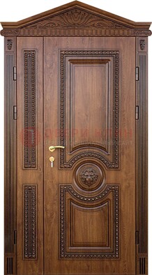 Узорная стальная дверь с виноритом для дома ДВТ-260 в Красногорске