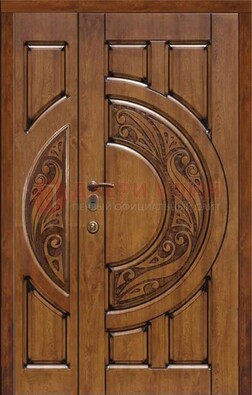 Коричневая входная дверь с виноритом ДВТ-5 в Красногорске