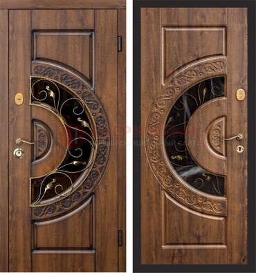 Металлическая дверь с виноритом и панелью Золотой Дуб ДВТ-71 в Красногорске
