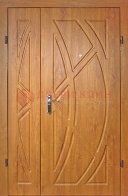 Полуторная металлическая дверь с МДФ золотой дуб ПЛ-17 в Красногорске